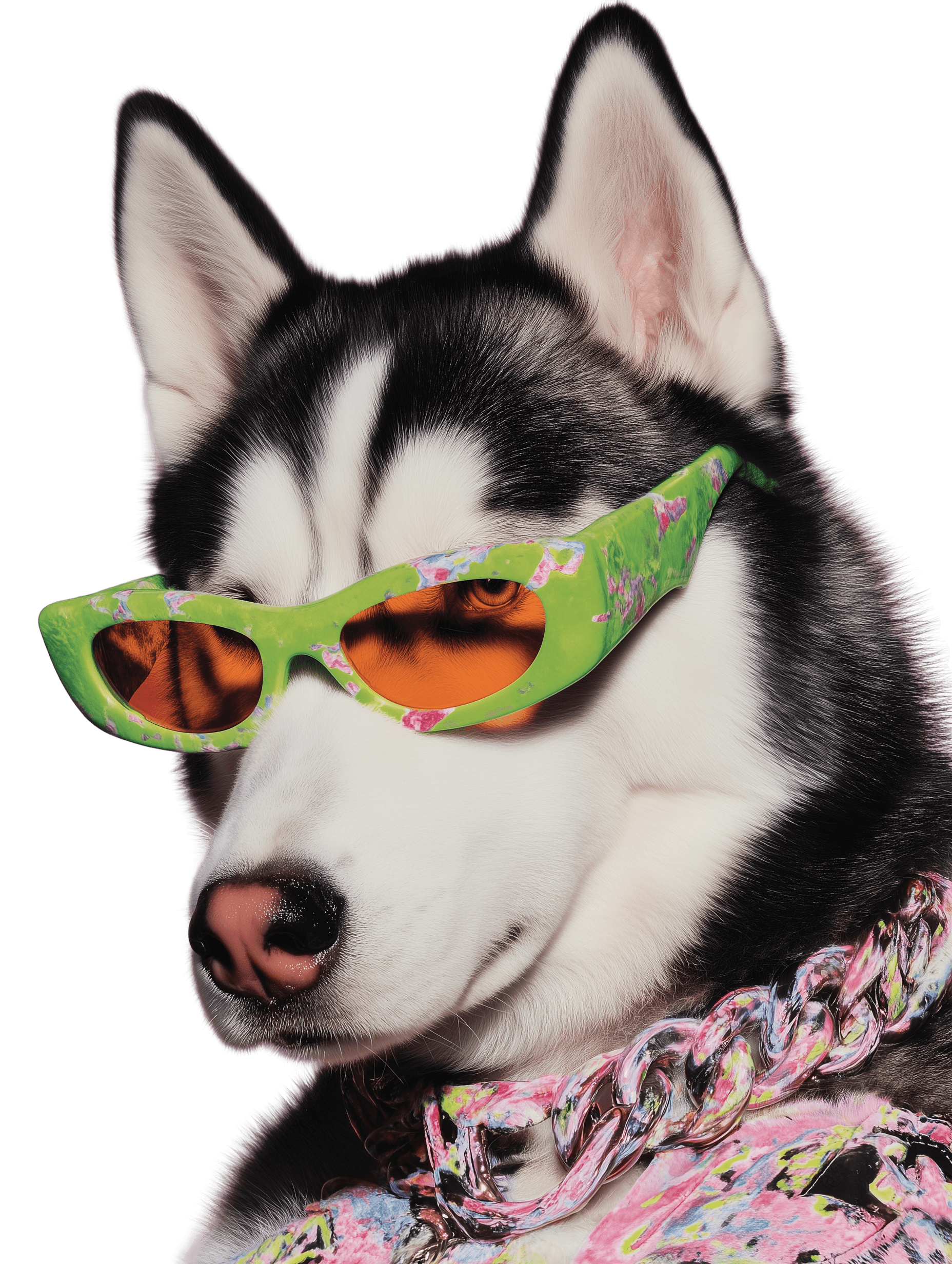 Husky with sunglasses